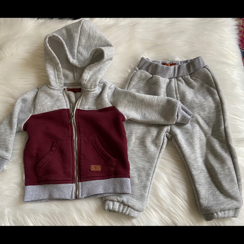 7 for all Mankind Zipper Hoodie Sweatsuit